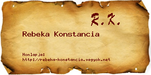 Rebeka Konstancia névjegykártya